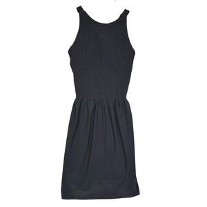 Hill House Home The Nap Dress Smocked Black Sleeveless Women Size S